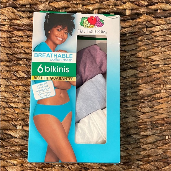 3 Pairs of Women’s Fruit of the Loom Breathable Cotton Mesh Bikini Panties Large - Picture 1 of 5